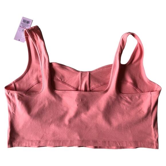 Wild Fable NWT Coral Pink Seamed Cropped Cami Tank Top Size 2X - Picture 4 of 15